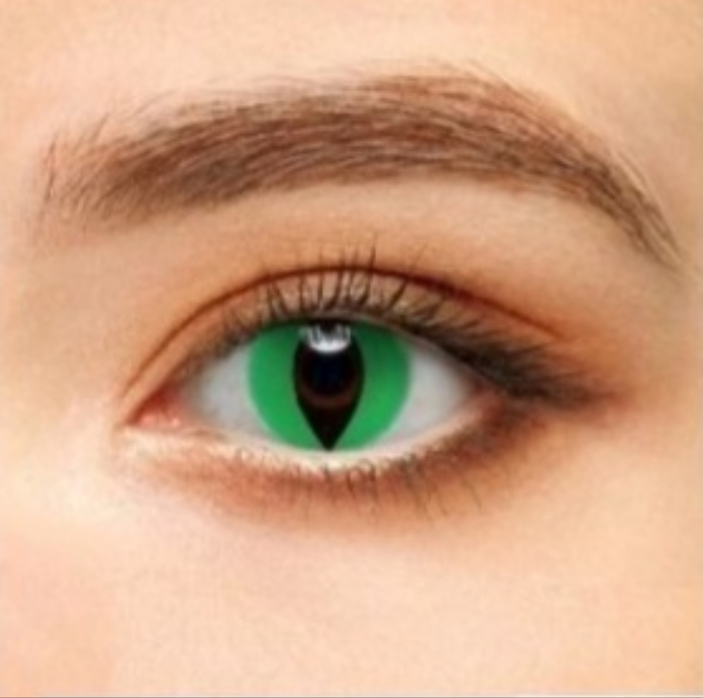 New Green Cateye Halloween Contact Eyewear SALE$$
